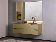 Meuble de salle de bain or champagne N114 Frame