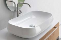 Lavabo Soap pratique et polyvalent en céramique blanche polie