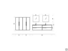 Dimensions - Exemple de composition avec des éléments suspendus