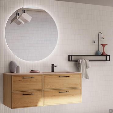 Meuble de salle de bain suspendu en chêne N113 Frame