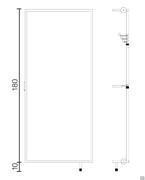 Schéma encombrement modèle d'angle avec porte