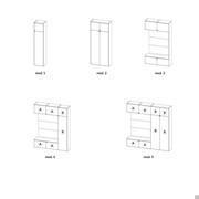 Meuble vestiaire d'entrée sur mesure Aliant 01 - Modèles