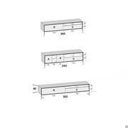 Meuble TV  enfilade Ohio - modèles disponibles et dimensions