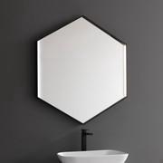 Miroir hexagonal Antrim avec cadre noir mat