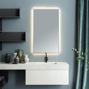 Pixi Miroir de salle de bain rectangulaire cm 70 h.120 avec cadre en cuivre et éclairage LED sur 4 côtés