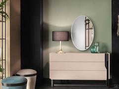 Miroir ovale Gemma de Cantori avec le buffet Mirage