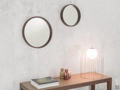 Miroirs ronds Hopes avec cadre en bois