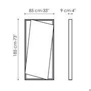 Miroir avec cadre minimaliste Hang Up - Dimensions