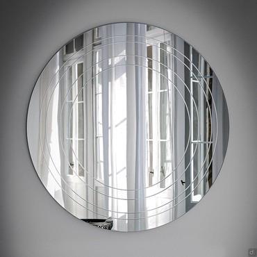 Miroir rond avec gravures circulaires Ring