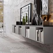 Credenza sospesa laccata coordinata alla cucina Seven 02