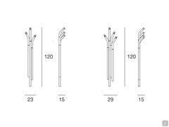 Dimensions porte-manteaux muraux en bois massif Pocky