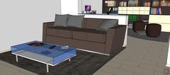 3D Design Living Room/Living Room - détail du canapé