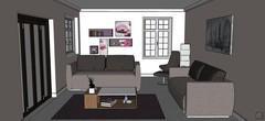 3D Design Living Room/Living Room - vue de l'espace détente