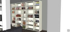 3D Design Living Room/Living Room - détail de la bibliothèque