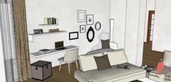 3D Design Living Room/Living Room - Home Office View