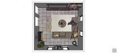 3D Design Living Room/Living Room - vue du dessus