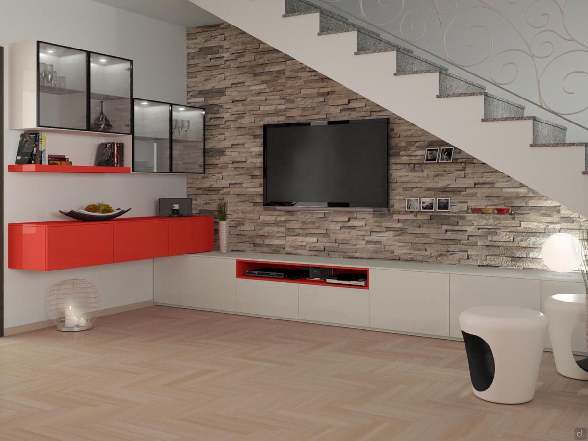 Progettazione 3D Soggiorno/Salotto -  render