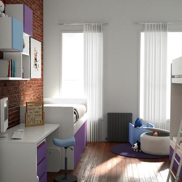 Progettazione 3D Cameretta - render