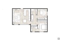 Plan de l'appartement de 82 m² - diotti.com project