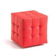 Pouf capitonné Bob de Cattelan de couleur rouge