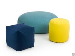 Trio de poufs Cherie Soft aux rembourrages moelleux en tissu ou simili cuir