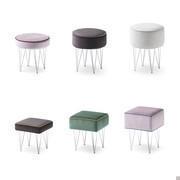 Pouf Bruxelles du modèle circulaire et carré cm 40 - trois épaisseurs disponibles pour l'assise