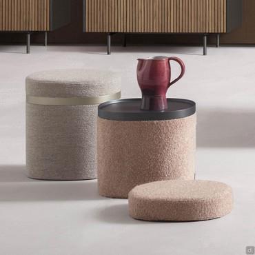 Pouf coffre en bouclette Coffer