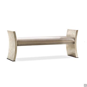 Banc bout de lit rembourrée, en velours, tissu, cuir ou simili Richard de Cantori