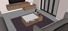 3D Design Living Room/Living Room - détail de la table basse