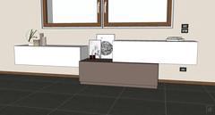 3D Design Living Room/Living Room - détail du buffet