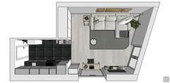  3D Design Living Room/Living Room - plan d'étage