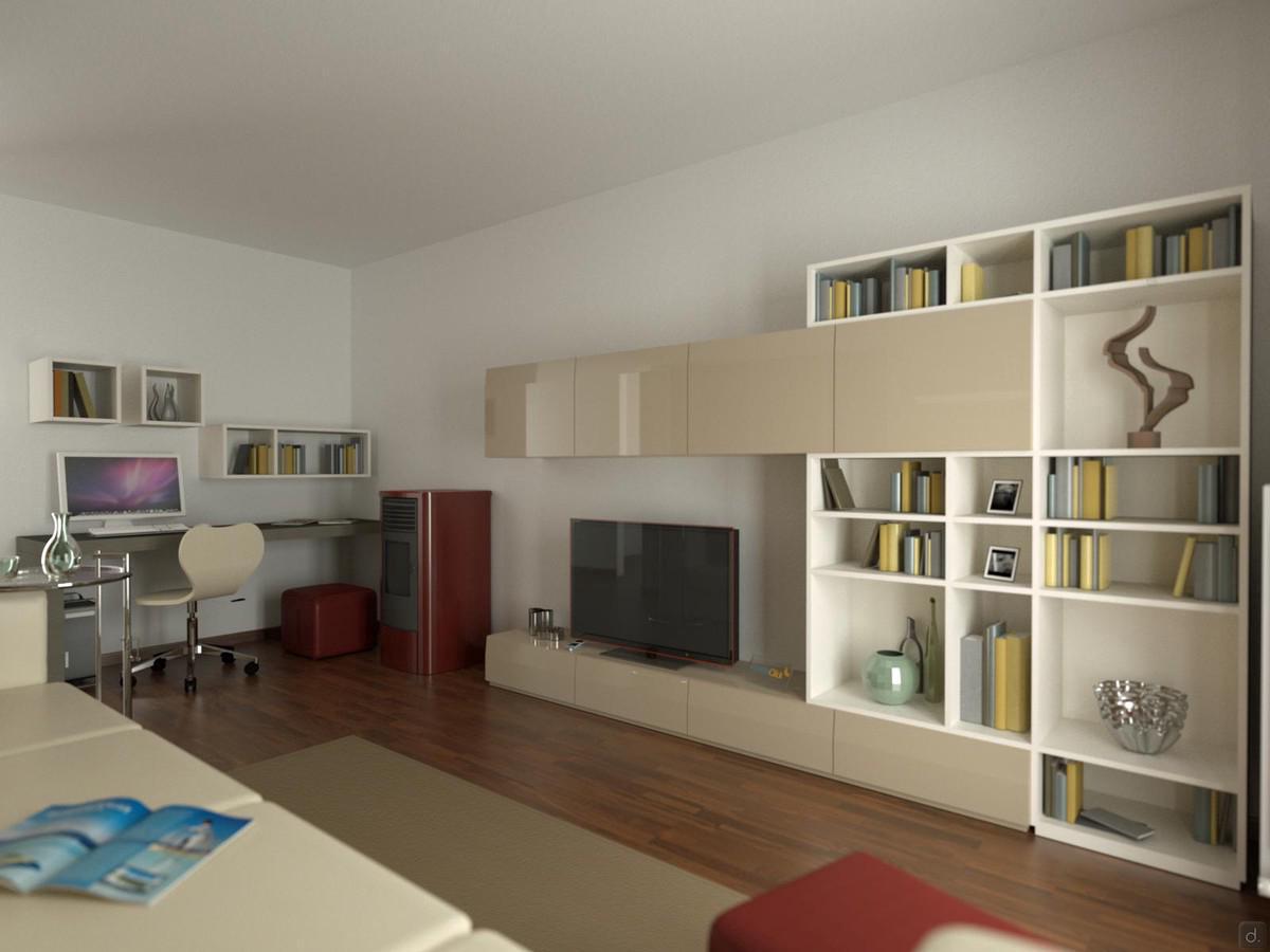 Progettazione 3D Soggiorno/Salotto - render