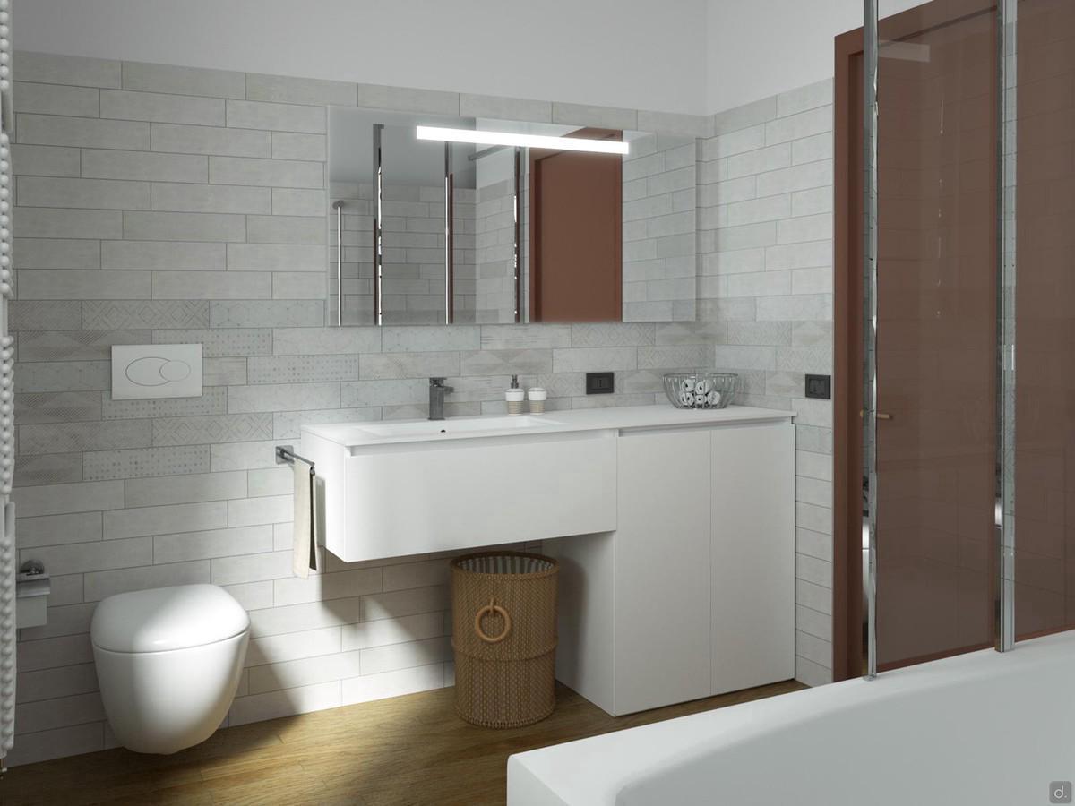 Progettazione 3D bagno - render