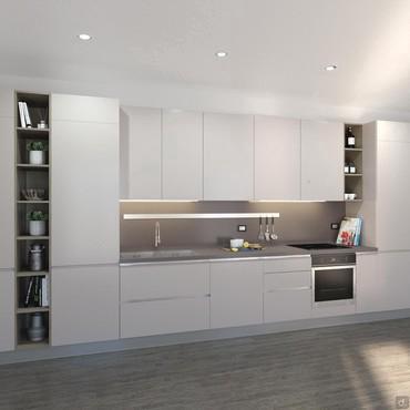 Progetto 3D per cucina lineare - render