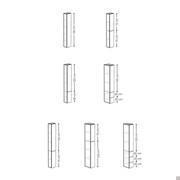 Pour les devants de tiroirs et de portes d'une hauteur de 50 ou 75 cm, la rainure est HORIZONTALE / Pour les portes d'une hauteur de 119 ou 150 cm, la rainure est VERTICALE