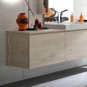 Base per arredo bagno Atlantic, finitura Nobilitato Special con unghiatura