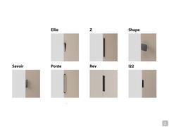 Différents modèles de poignée disponibles pour la colonne buanderie Wide