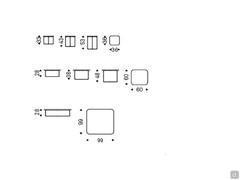 Modèles et dimensions de la table basse Benny de Cattelan