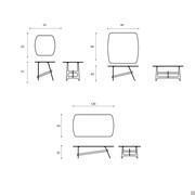 Table basse design Slot - modèles et dimensions