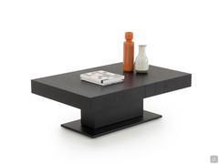 Table basse transformable avec structure centrale Hunter en métal noir