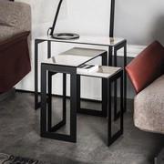 Trio de tables basses hautes et rectangulaires Kitano de Cattelan