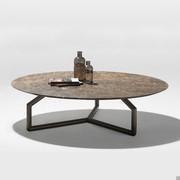 Table basse ronde Ginger avec plateau en marbre, disponible en deux dimensions