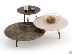 Table basse moderne avec plateaux ronds Log