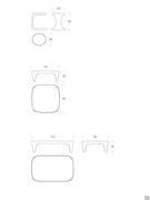 Tables basses Modì - schémas et dimensions