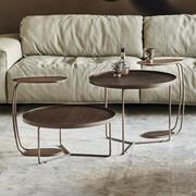 Tables basses rondes Billy de Cattelan avec plateau en bois