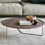 Table basse ronde de 100 cm avec plateau en bois Billy de Cattelan