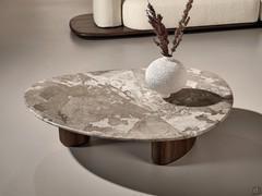 Table basse Lotus avec plateau façonné en marbre Camouflage