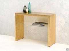 Console fixe sur mesure Alma en feuille d'or collage