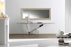 Console Valentinox de Cattelan avec cylindre en marbre blanc de Carrare