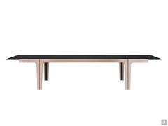 Table extensible jusqu'à 14 places Gualtiero disponible dans les largeurs 180 et 220 cm avec des rallonges de 70 et 85 cm respectivement